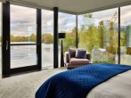 Bedroom with lake views